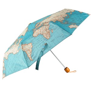 Vintage Map Folding Umbrella